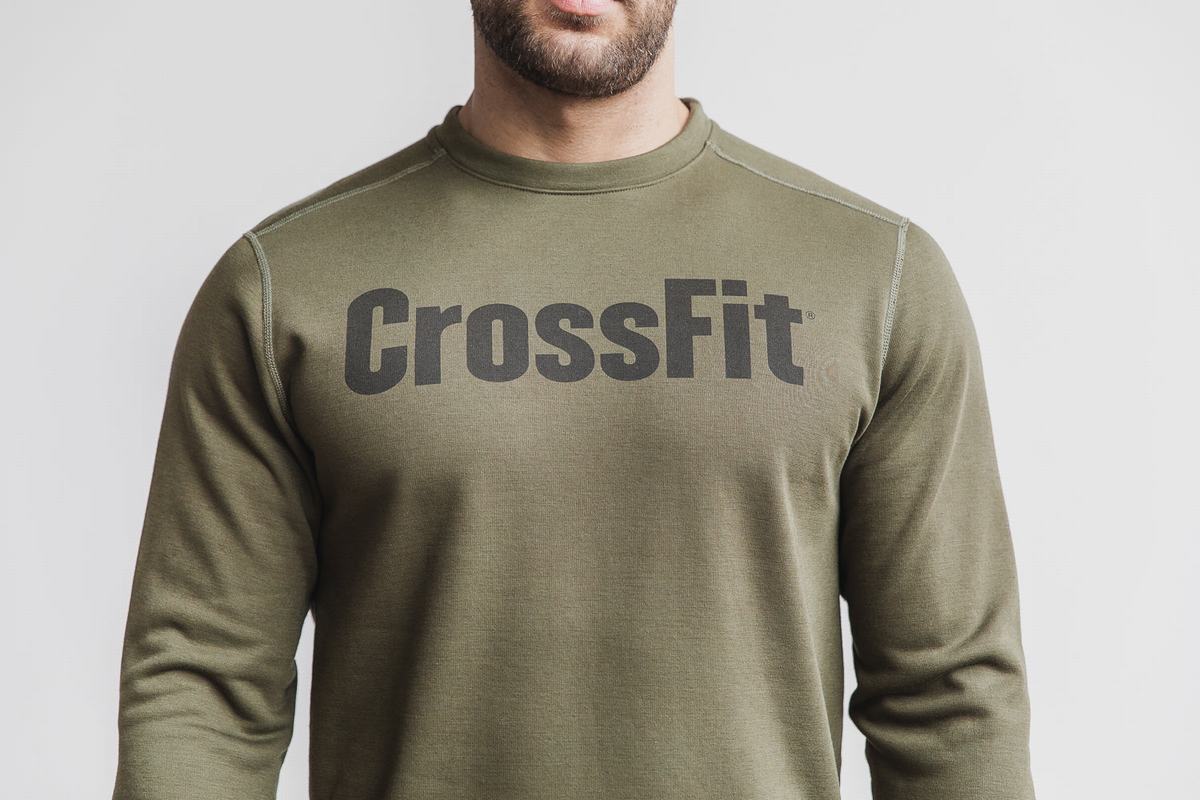 Nobull Crossfit® Crew Men's Sweatshirts Green | Australia (RZ6928)